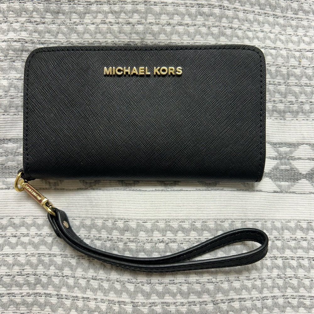 Michael Kors Black Wristlet Wallet